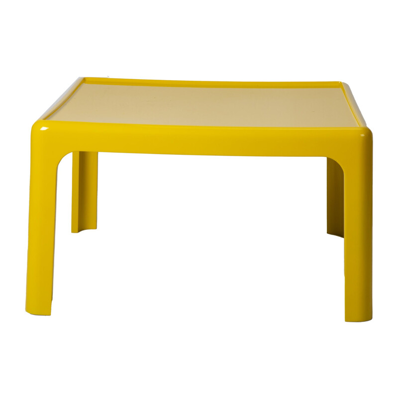 Vintage yellow coffee table by Peter Ghyczy for Horn Collection