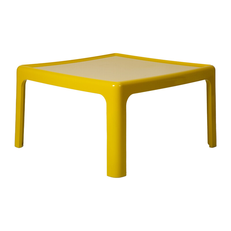 Vintage yellow coffee table by Peter Ghyczy for Horn Collection