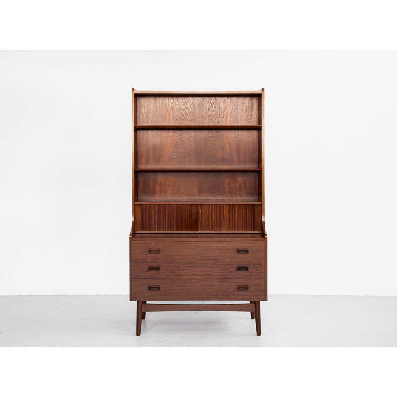 Mid century secretaire book shelf in teak by Nexø, Denmark 1960s