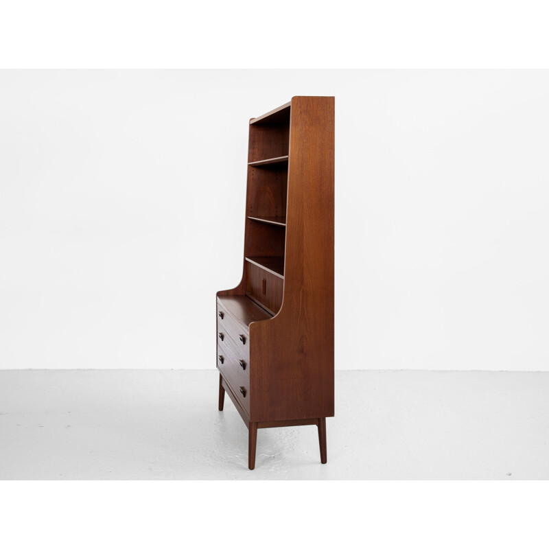 Mid century secretaire book shelf in teak by Nexø, Denmark 1960s