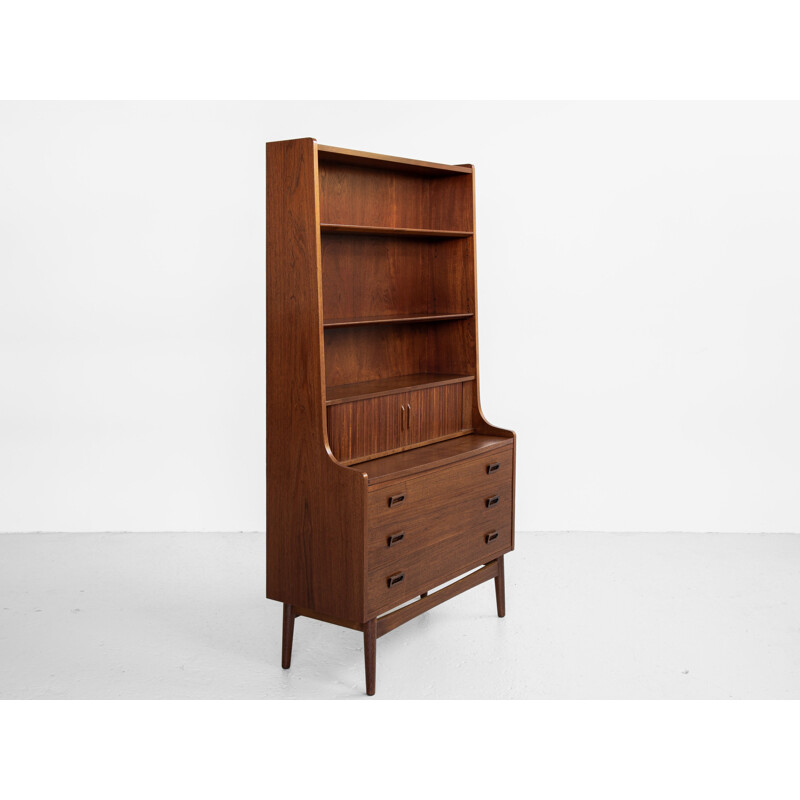 Mid century secretaire book shelf in teak by Nexø, Denmark 1960s