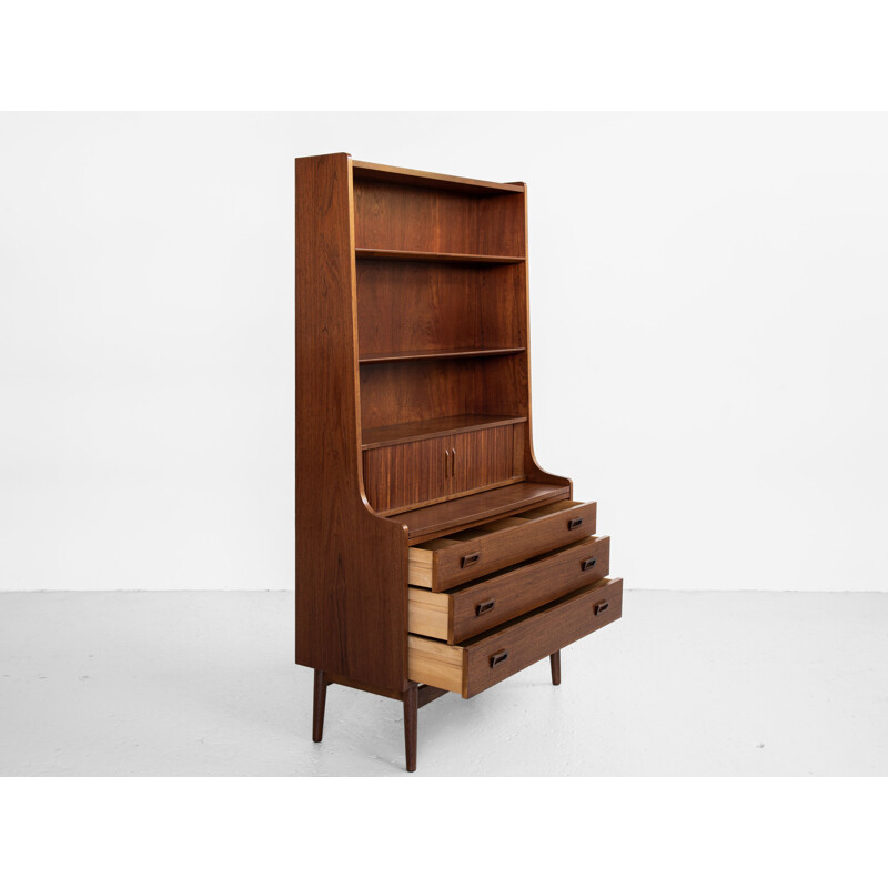 Mid century secretaire book shelf in teak by Nexø, Denmark 1960s