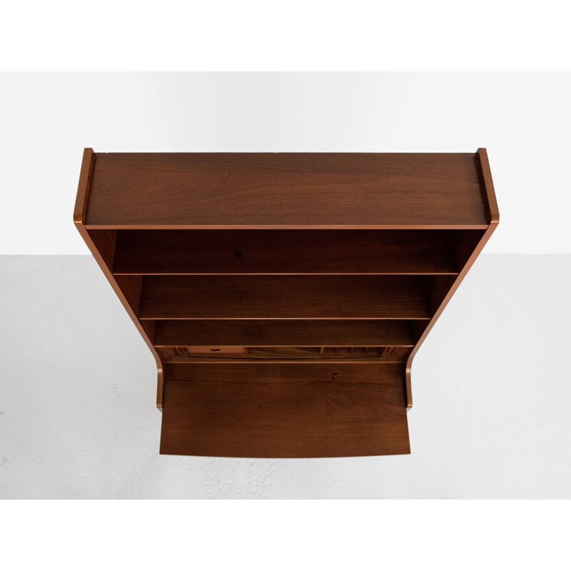 Mid century secretaire book shelf in teak by Nexø, Denmark 1960s