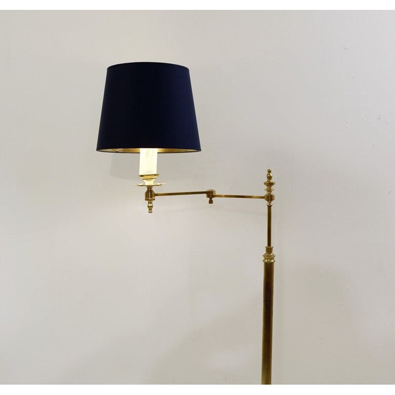 Vintage articulated arm reading floor lamp