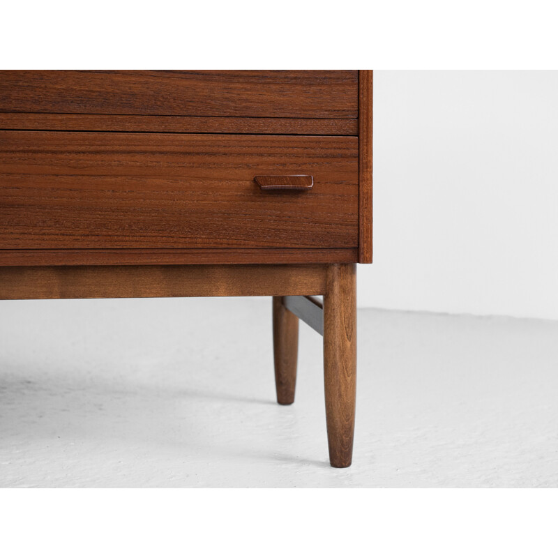 Mid century chest of 3 drawers in teak by Carl Aage Skov for Munch, Denmark 1960s