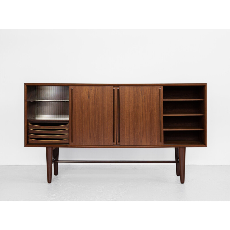 Enfilade vintage en teck par Arne Vodder pour HP Hansen, Danemark 1960