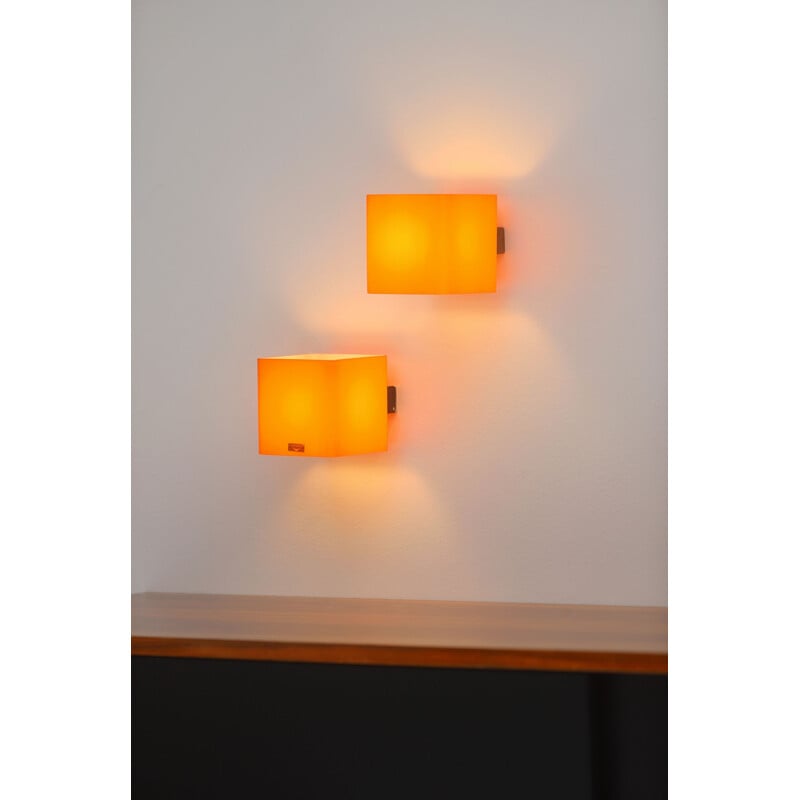 Pair of wall sconces vintage by Vistosi, 1962s