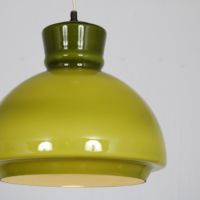 Vintage swedish glass hanging lamp, Denmark 1960s