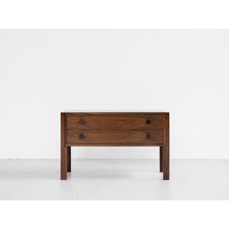 Mid century chest of 2 drawers in rosewood by Aksel Kjersgaard, Denmark 1960s