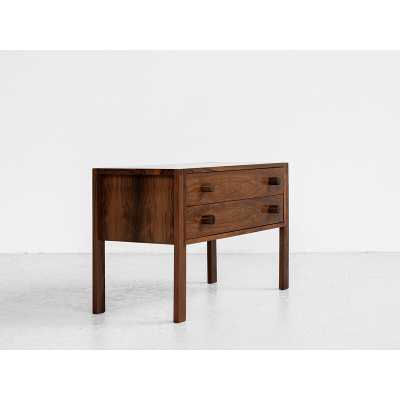 Mid century chest of 2 drawers in rosewood by Aksel Kjersgaard, Denmark 1960s