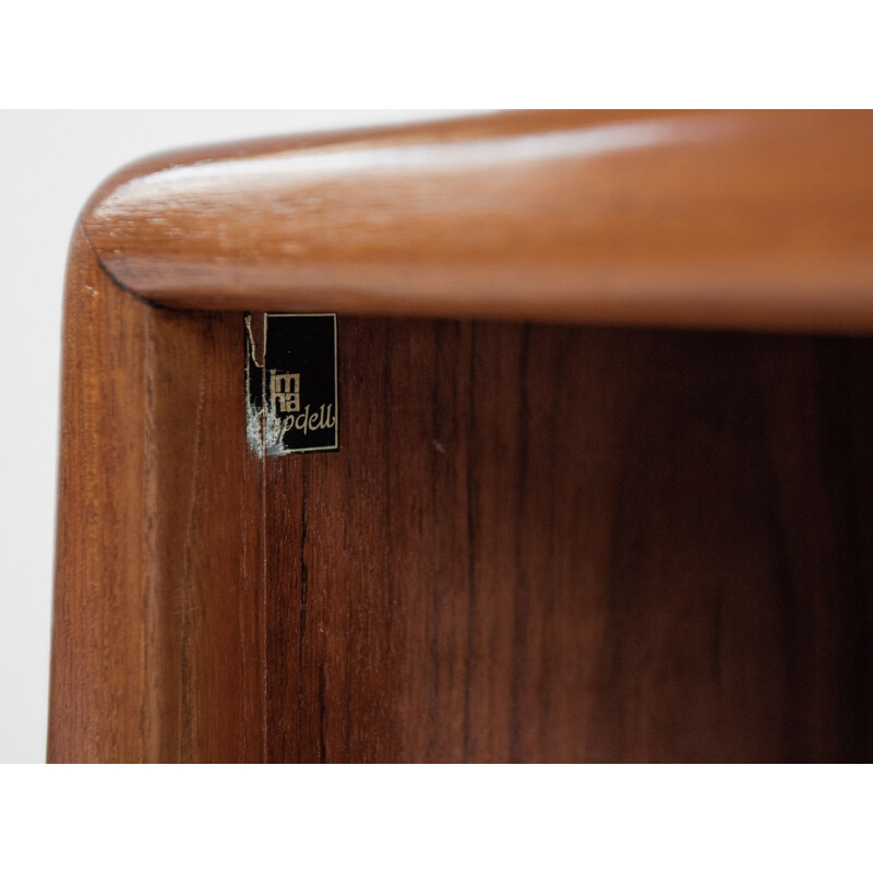 Mid century sideboard in teak with metal handles by HP Hansen, Denmark 1960s