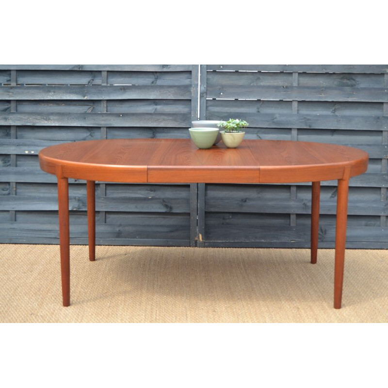 Vintage teakhouten tafel van Harry Ostergaard voor Randers Mobelfabrik, Denemarken