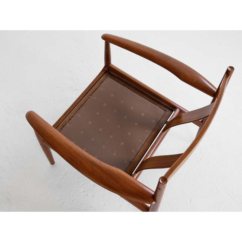 Mid century easy chair in teak by Grete Jalk for France & Søn, Denmark 1960s