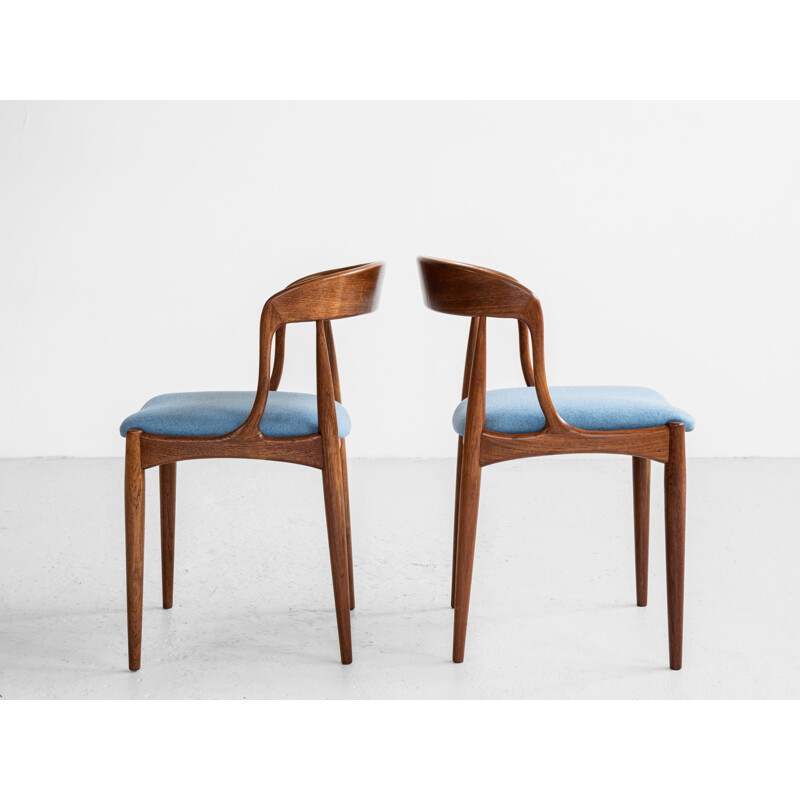 Mid century set of 4 chairs in teak by Johannes Andersen for Uldum, Denmark 1960s