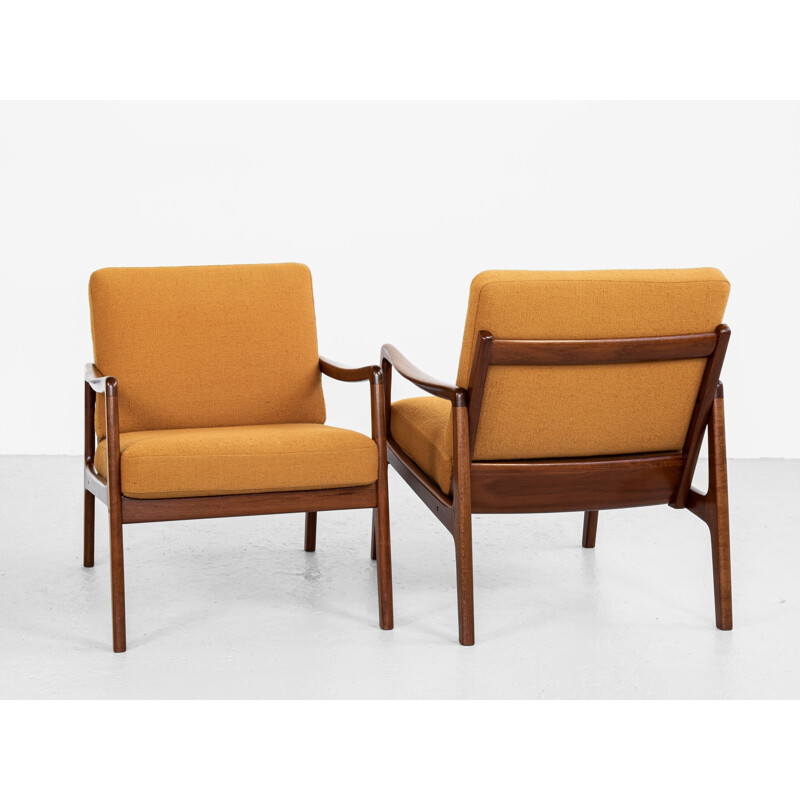 Paire de fauteuils vintage en teck par Ole Wanscher pour France & Søn, Danemark 1960