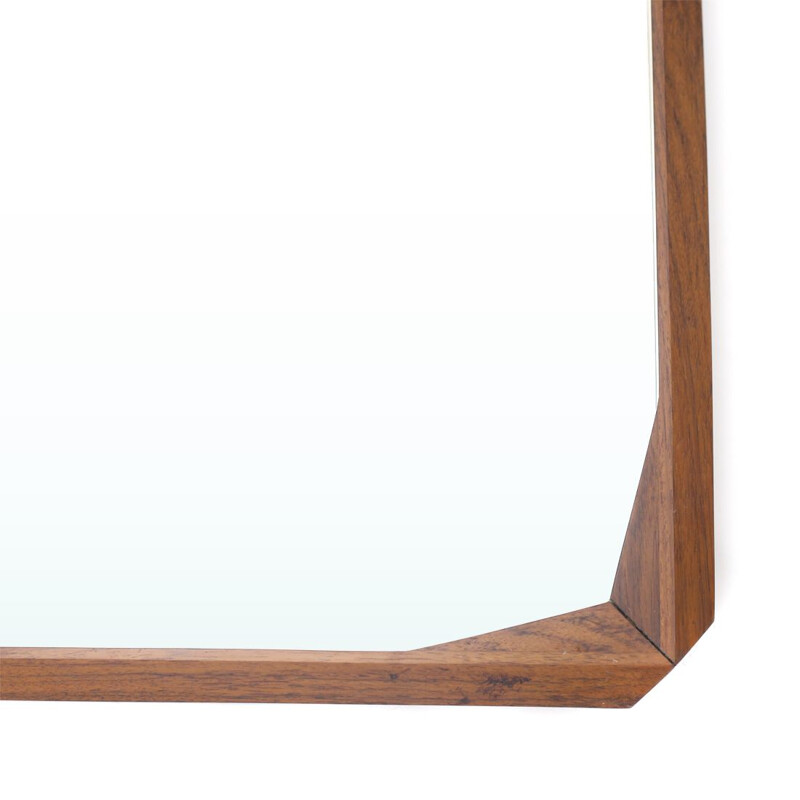 Vintage mirror rectangular wooden frame by Tredici and Co of Pavia, 1960