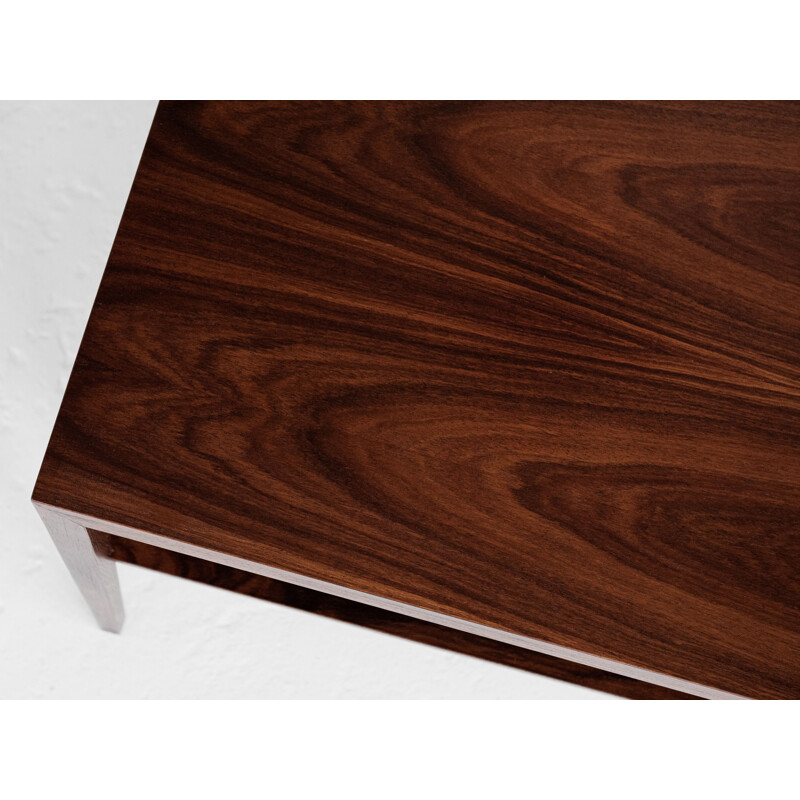 Mid century side table with 2 levels in rosewood by Severin Hansen for Haslev, Denmark 1960s