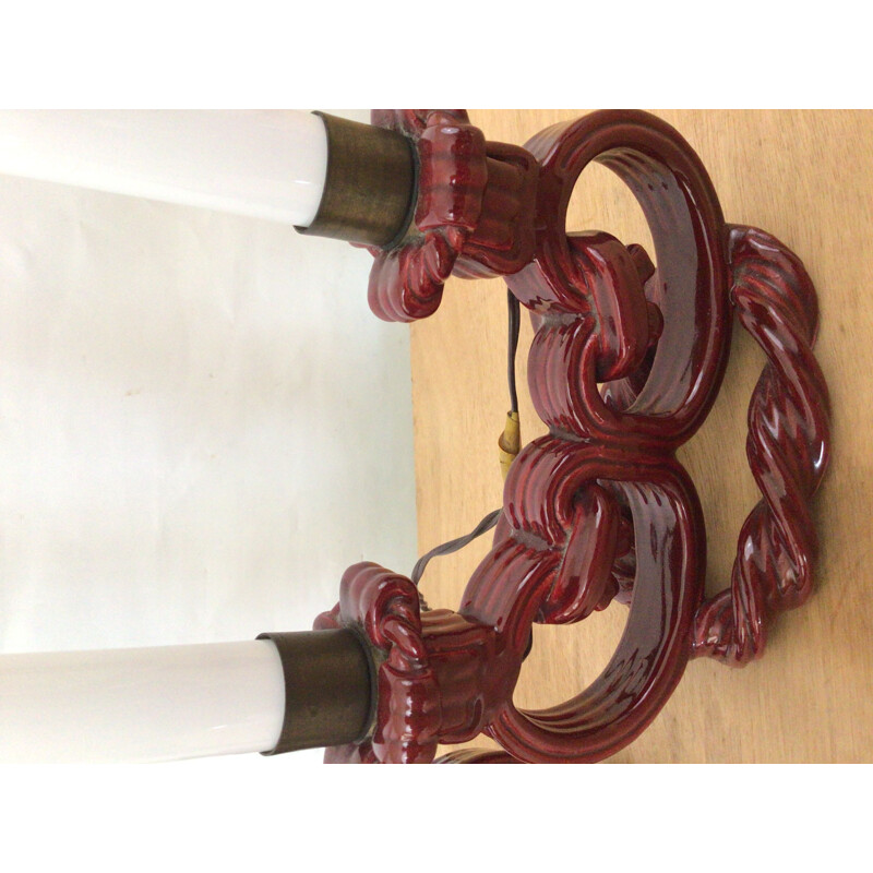 Pair of vintage Vallauris candlesticks, 1940s