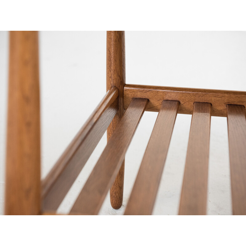 Mid century coffee table in oak and teak by Ejvind A. Johansson for FDB Møbler, Denmark 1960s