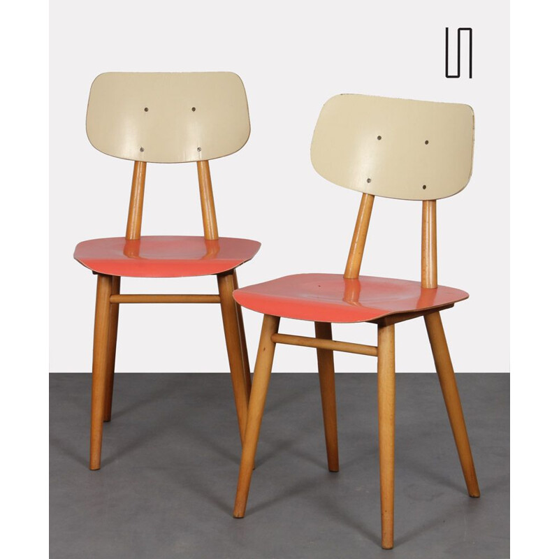 Pair of vintage chairs for Ton, 1960s