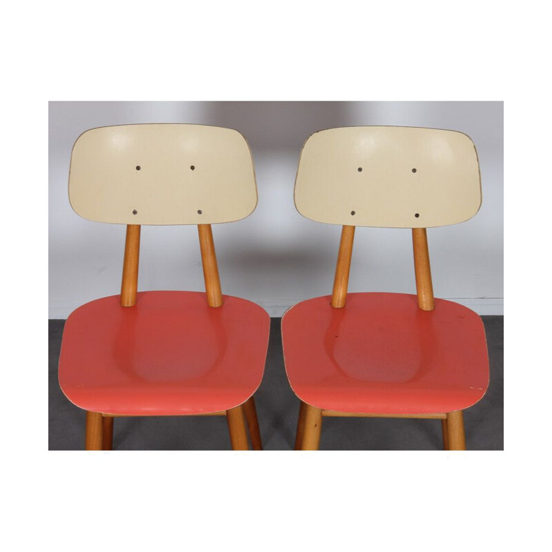 Pair of vintage chairs for Ton, 1960s