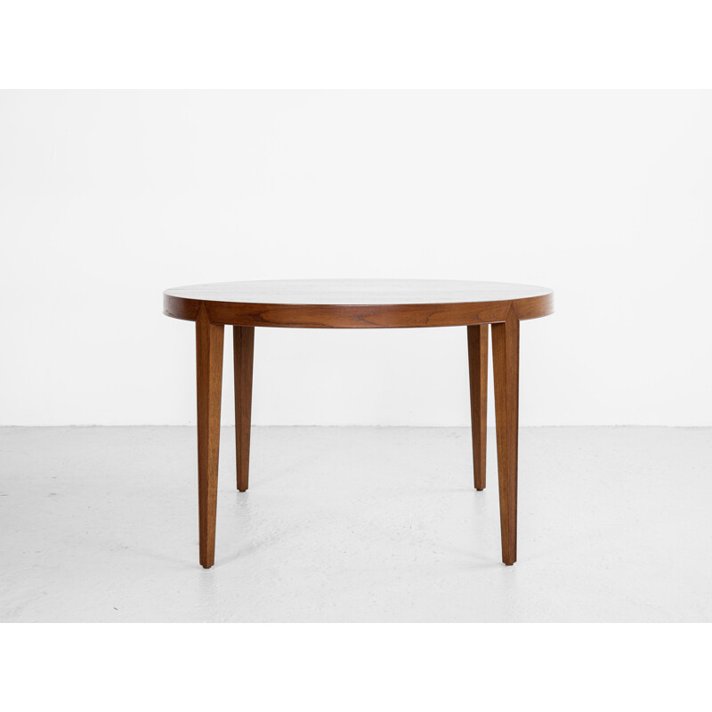 Mid century round dining table in teak by Severin Hansen for Haslev, Denmark 1960s