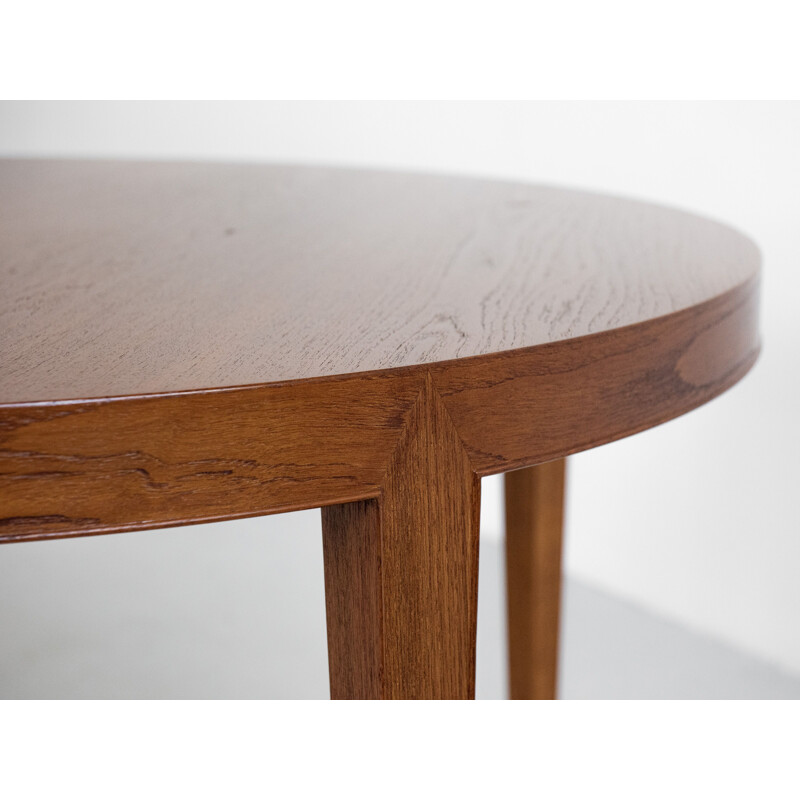 Mid century round dining table in teak by Severin Hansen for Haslev, Denmark 1960s