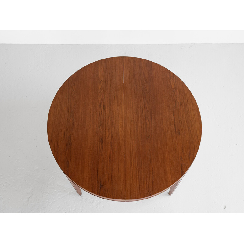 Table ronde vintage en teck de Severin Hansen pour Haslev, Danemark 1960