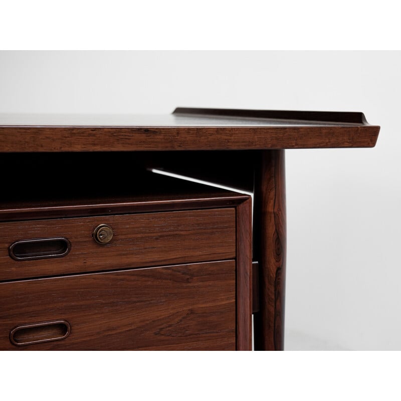 Mid century XL desk in rosewood by Arne Vodder for Sibast, Denmark 1960s