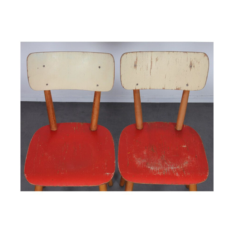Pair of vintage chairs for Ton, Czechoslovakia 1960s