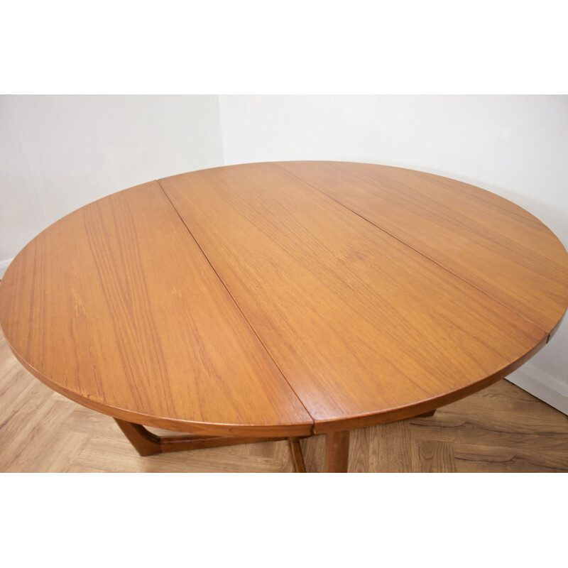 Mid century teak drop-leaf dining table, Denmark 1960s