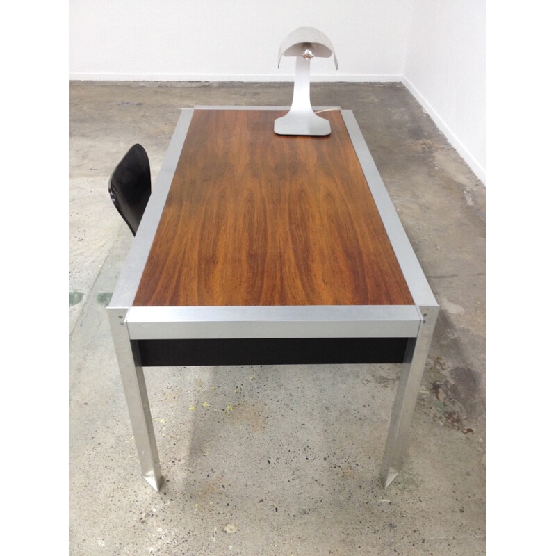 EFA desk in rosewood and metal, Georges FRYDMAN - 1970s