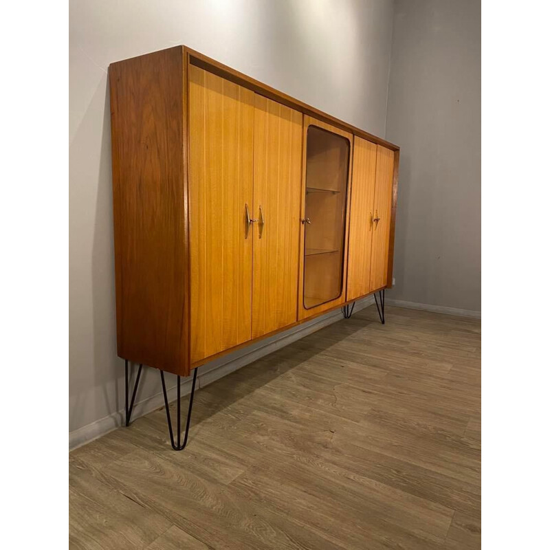 Vintage lacquered sideboard on legs, 1960s