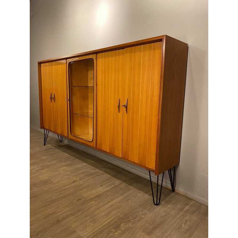 Vintage lacquered sideboard on legs, 1960s