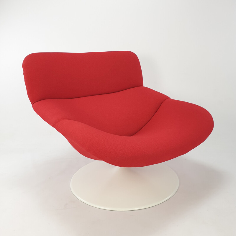 Model F518 vintage lounge chair with ottoman by Geoffrey Harcourt for Artifort, 1970s