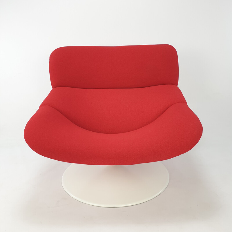 Fauteuil lounge vintage modèle F518 avec ottoman par Geoffrey Harcourt pour Artifort, 1970