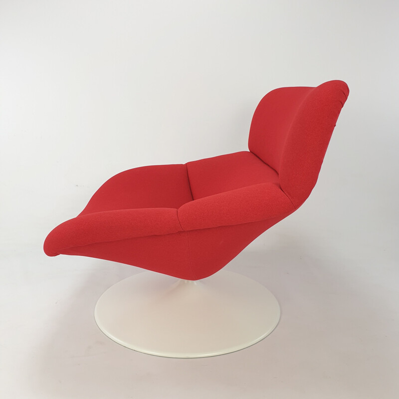 Model F518 vintage lounge chair with ottoman by Geoffrey Harcourt for Artifort, 1970s