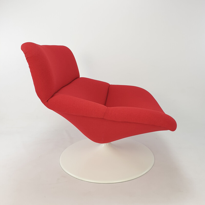 Fauteuil lounge vintage modèle F518 avec ottoman par Geoffrey Harcourt pour Artifort, 1970