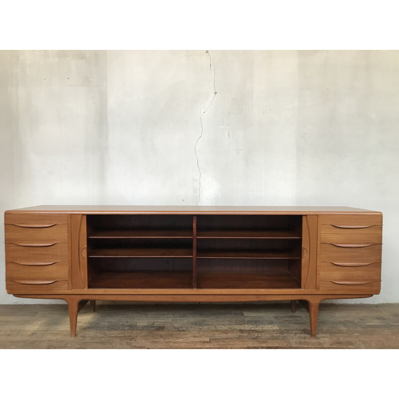 Vintage scandinavian teak sideboard by Johannes Andersen for Uldum Møbelfabrik, Denmark 1960s