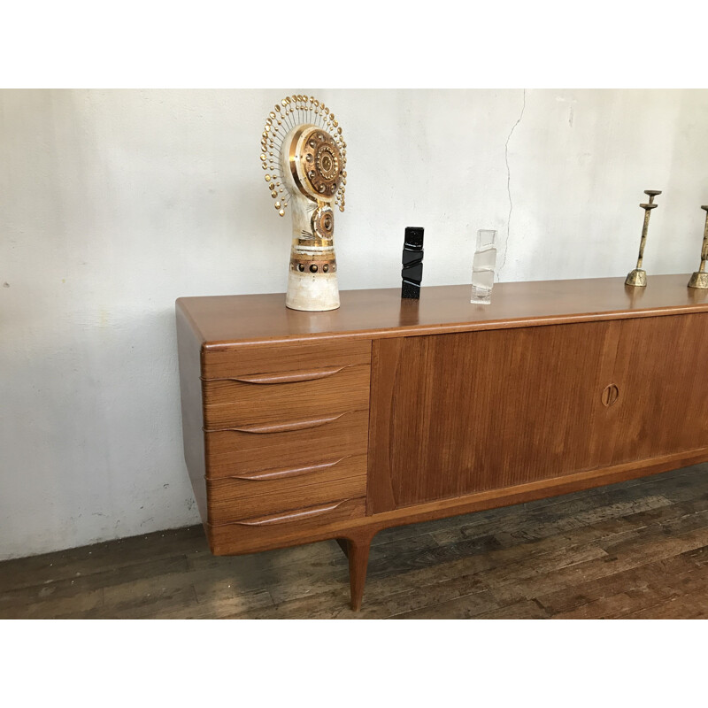 Vintage scandinavian teak sideboard by Johannes Andersen for Uldum Møbelfabrik, Denmark 1960s