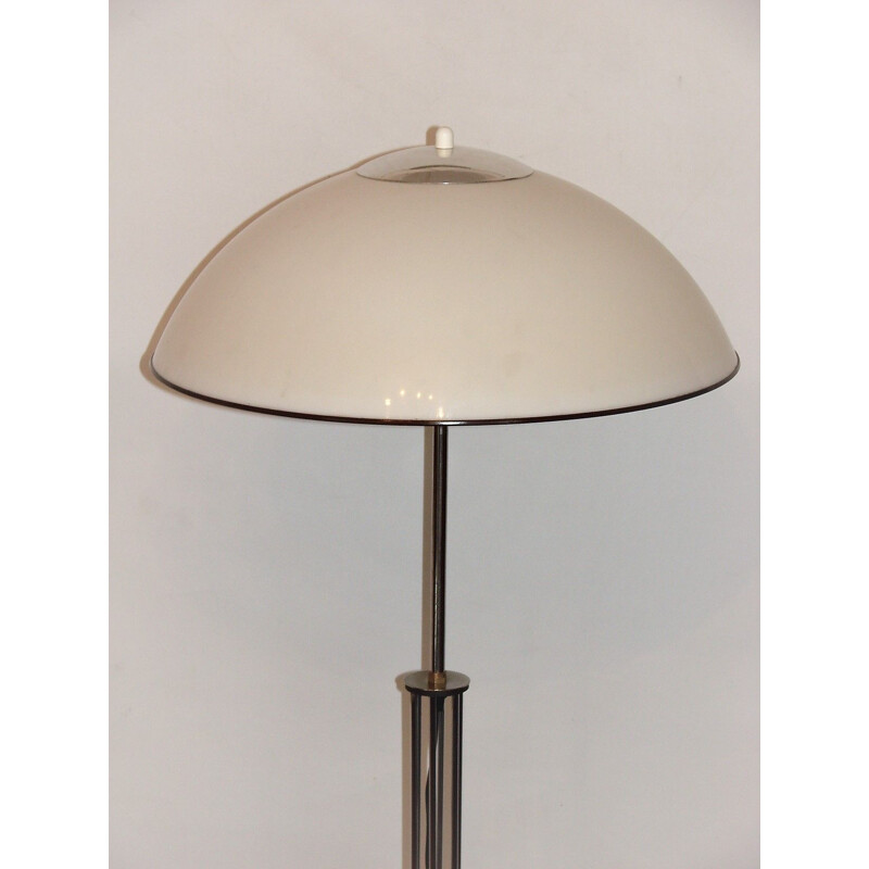 Lampadaire vintage moderne en acier chromé et acrylique, 1970