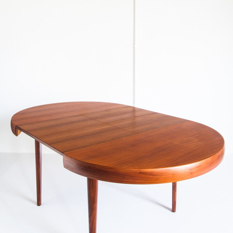 Scandinavian vintage teak table with 2 extensions, France 1960s