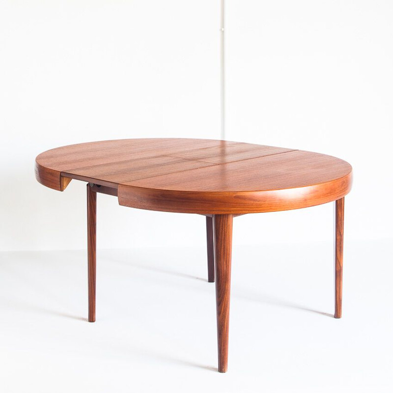 Scandinavian vintage teak table with 2 extensions, France 1960s