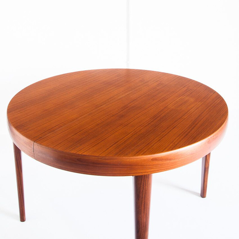 Scandinavian vintage teak table with 2 extensions, France 1960s