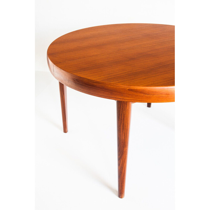 Scandinavian vintage teak table with 2 extensions, France 1960s