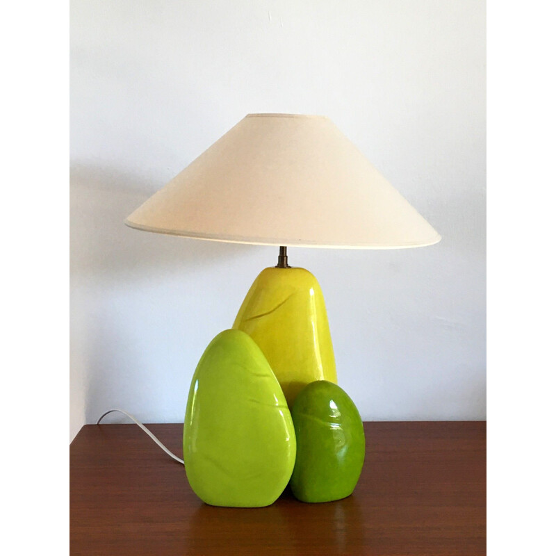 Vintage ceramic lamp by François Chatain, 1990s