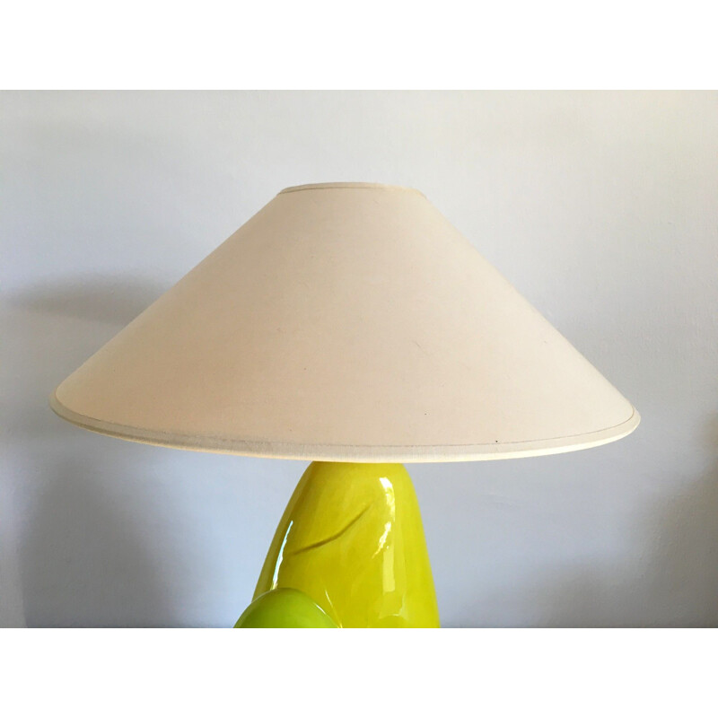 Vintage ceramic lamp by François Chatain, 1990s