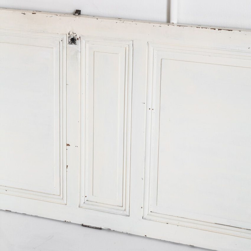 Vintage painted wood interior door, usable as headboard, France 1960