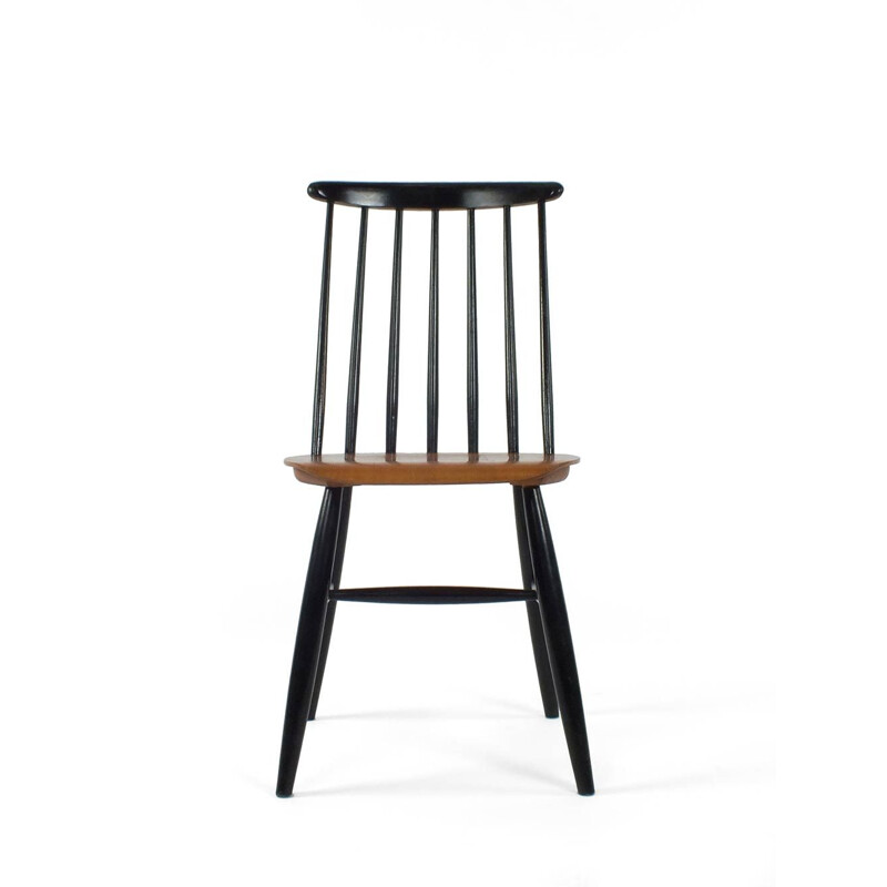 Vintage Tapiovaara style wooden dining chair