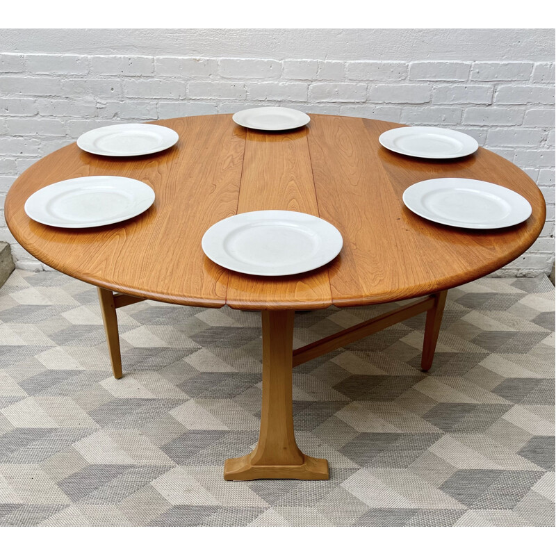 Table vintage pliante à pieds en porte-à-faux par Ercol Windsor, 1980